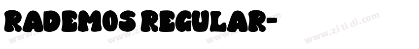 rademos regular字体转换
